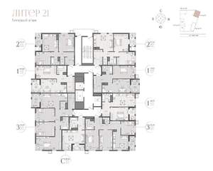 3-к квартира, вторичка, 73м2, 3/18 этаж