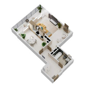 1-к квартира, вторичка, 54м2, 10/17 этаж