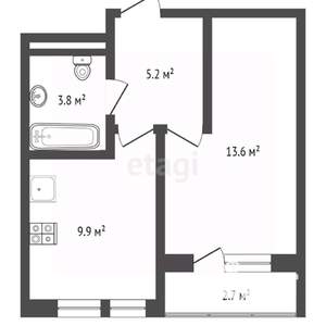 1-к квартира, вторичка, 30м2, 2/3 этаж