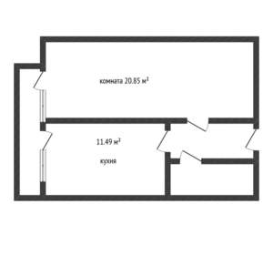 1-к квартира, вторичка, 42м2, 4/12 этаж