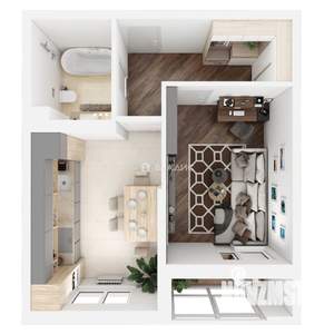 1-к квартира, вторичка, 43м2, 16/25 этаж