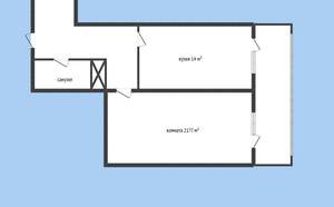 1-к квартира, вторичка, 53м2, 8/17 этаж