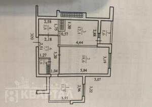 2-к квартира, вторичка, 56м2, 12/17 этаж