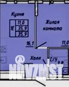 1-к квартира, вторичка, 36м2, 9/15 этаж