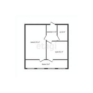 1-к квартира, вторичка, 38м2, 5/16 этаж