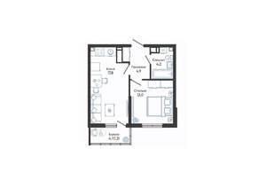 1-к квартира, вторичка, 40м2, 23/24 этаж