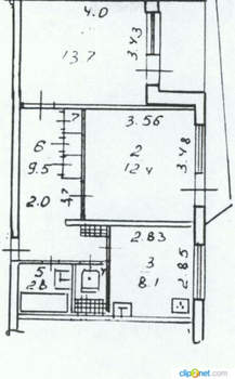 2-к квартира, вторичка, 49м2, 2/9 этаж
