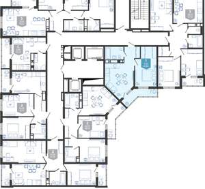 1-к квартира, вторичка, 43м2, 12/24 этаж