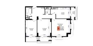 3-к квартира, вторичка, 105м2, 5/17 этаж