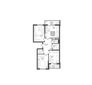 3-к квартира, вторичка, 73м2, 14/21 этаж