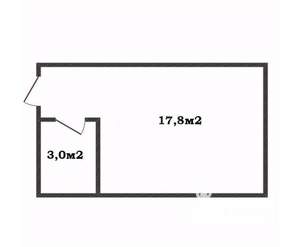 Студия квартира, вторичка, 21м2, 1/5 этаж