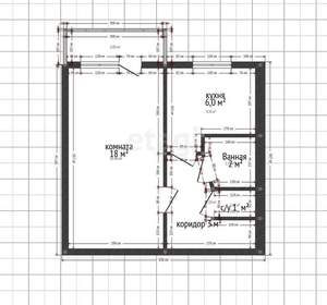 1-к квартира, вторичка, 31м2, 3/5 этаж