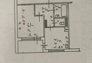1-к квартира, вторичка, 30м2, 9/9 этаж