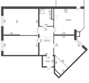 3-к квартира, вторичка, 108м2, 17/20 этаж