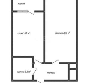 1-к квартира, вторичка, 38м2, 6/20 этаж