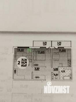 2-к квартира, вторичка, 57м2, 14/16 этаж
