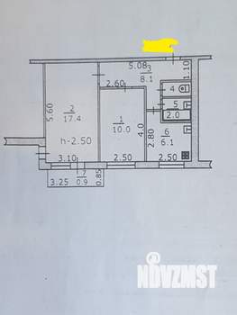 2-к квартира, вторичка, 46м2, 5/9 этаж