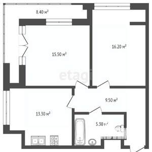 2-к квартира, вторичка, 60м2, 10/21 этаж
