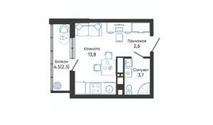 Студия квартира, вторичка, 22м2, 18/24 этаж