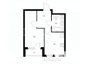 1-к квартира, вторичка, 32м2, 15/15 этаж