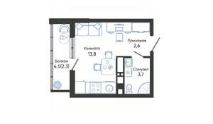 Студия квартира, вторичка, 22м2, 15/24 этаж