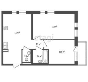 2-к квартира, вторичка, 56м2, 8/24 этаж