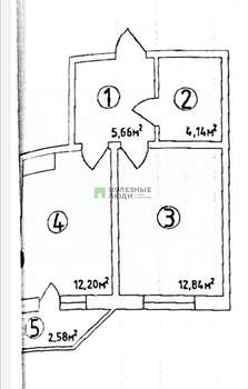 1-к квартира, вторичка, 35м2, 2/12 этаж