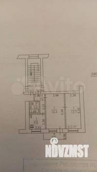 2-к квартира, вторичка, 43м2, 4/5 этаж
