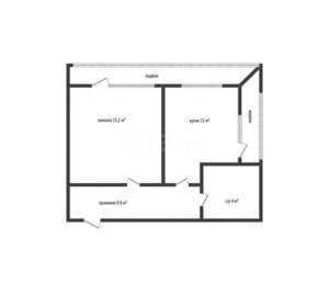 1-к квартира, вторичка, 39м2, 6/6 этаж