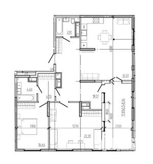 3-к квартира, вторичка, 110м2, 18/18 этаж