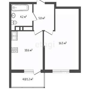 1-к квартира, вторичка, 37м2, 9/25 этаж