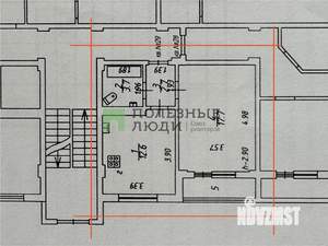 1-к квартира, вторичка, 40м2, 1/3 этаж