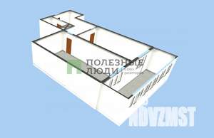 1-к квартира, вторичка, 53м2, 8/17 этаж
