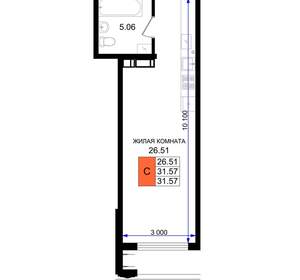 Студия квартира, вторичка, 32м2, 3/8 этаж