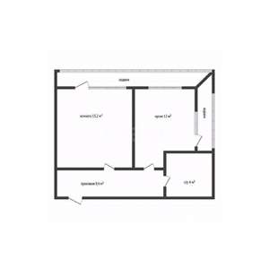 1-к квартира, вторичка, 39м2, 6/6 этаж