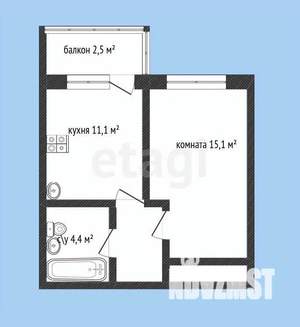 1-к квартира, вторичка, 33м2, 15/23 этаж