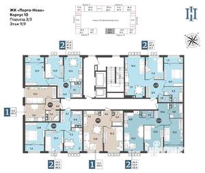 1-к квартира, вторичка, 43м2, 9/9 этаж