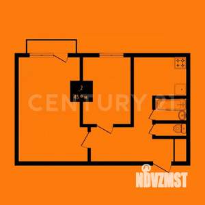 2-к квартира, вторичка, 46м2, 2/9 этаж