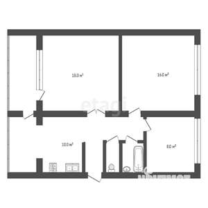 3-к квартира, вторичка, 65м2, 1/5 этаж