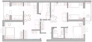 5-к квартира, вторичка, 85м2, 1/23 этаж