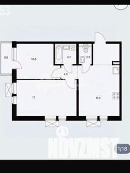 3-к квартира, вторичка, 57м2, 8/24 этаж