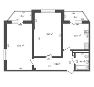 2-к квартира, вторичка, 68м2, 14/16 этаж