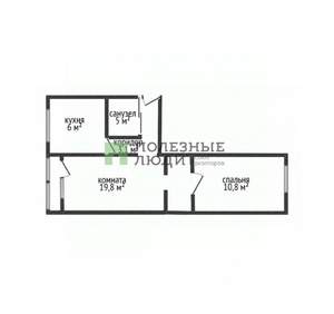 2-к квартира, вторичка, 44м2, 2/5 этаж
