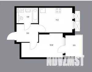 1-к квартира, вторичка, 34м2, 11/15 этаж