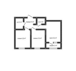 2-к квартира, вторичка, 56м2, 14/16 этаж