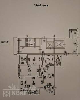 3-к квартира, вторичка, 82м2, 13/16 этаж