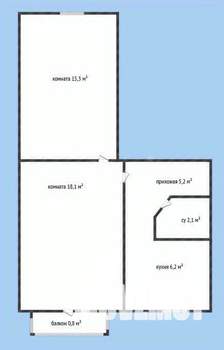 2-к квартира, вторичка, 48м2, 5/5 этаж
