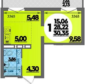 Студия квартира, вторичка, 30м2, 3/16 этаж
