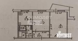 2-к квартира, вторичка, 53м2, 9/10 этаж