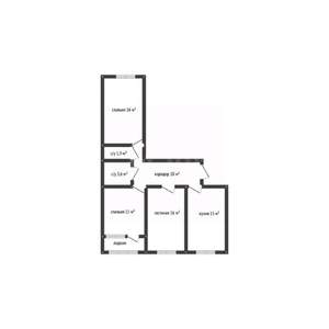 3-к квартира, вторичка, 75м2, 1/21 этаж